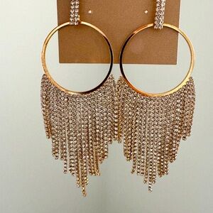 Earrings Long Rhinestone Earrings For Women Fashion Crystal Earing Wedding